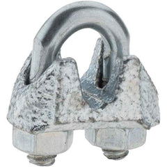 Value Collection - 1/8" Wire Rope Clips - 10-24, Forged Steel, Electro Galvanized - Industrial Tool & Supply