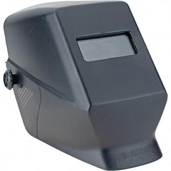 Value Collection - 2" Window Width x 4-1/4" Window Height, Auto-Darkening Lens, Fixed Front Welding Helmet - Blue Lens - Industrial Tool & Supply