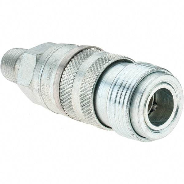 Value Collection - 3/8 Male Pipe Industrial Pneumatic Hose Coupler - Steel - Industrial Tool & Supply