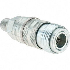 Value Collection - 3/8 Male Pipe Industrial Pneumatic Hose Coupler - Steel - Industrial Tool & Supply