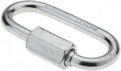 Value Collection - Zinc Plated Carbon Steel Quick Link - 1/8" Diameter, 220 Lb Load Limit - Industrial Tool & Supply