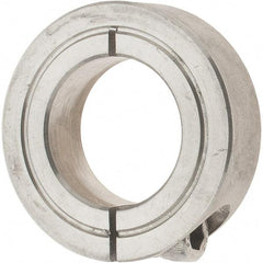 Value Collection - 1" Bore, Stainless Steel, One Piece Clamp Collar - 1-3/4" Outside Diam, 1/2" Wide - Industrial Tool & Supply