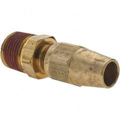 Parker - 3/8" OD, Brass Male Connector - 400 Max Working psi, Comp x MNPT Ends - Industrial Tool & Supply