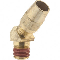 Parker - 5/8" OD, Brass Male 45° Elbow - 400 Max Working psi, - Industrial Tool & Supply