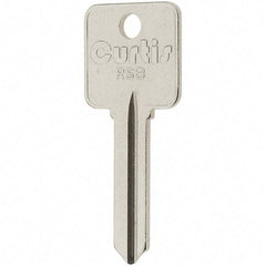 Value Collection - Metal Rousseau Key Blank - Nickel - Industrial Tool & Supply