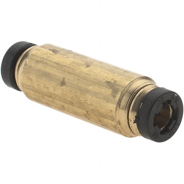 Parker - 5/32" Outside Diam, Metal Push-to-Connect Tube Union - 250 Max psi, Tube to Tube Connection, Buna-N O-Ring - Industrial Tool & Supply