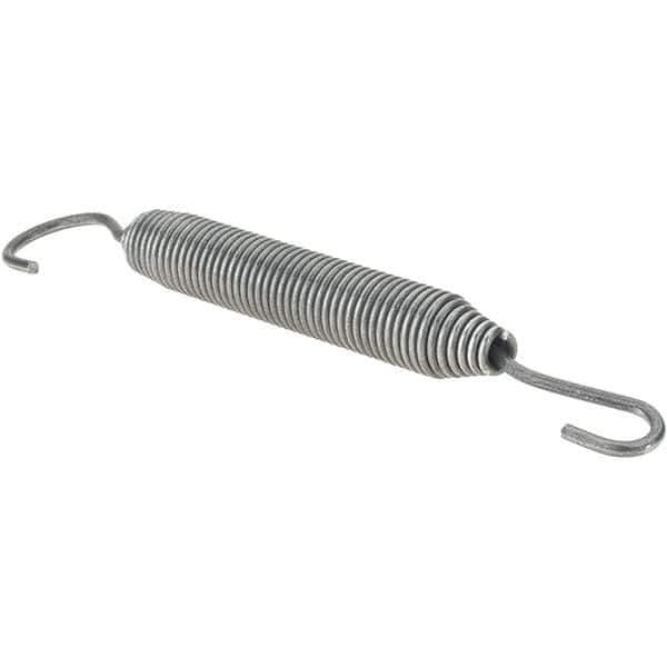 Value Collection - 17/32" OD, Steel Extension Spring - 5-1/4" Free Length - Industrial Tool & Supply