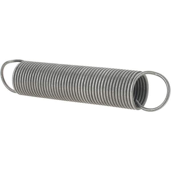 Value Collection - 47/64" OD, Steel Extension Spring - 4-1/16" Free Length - Industrial Tool & Supply