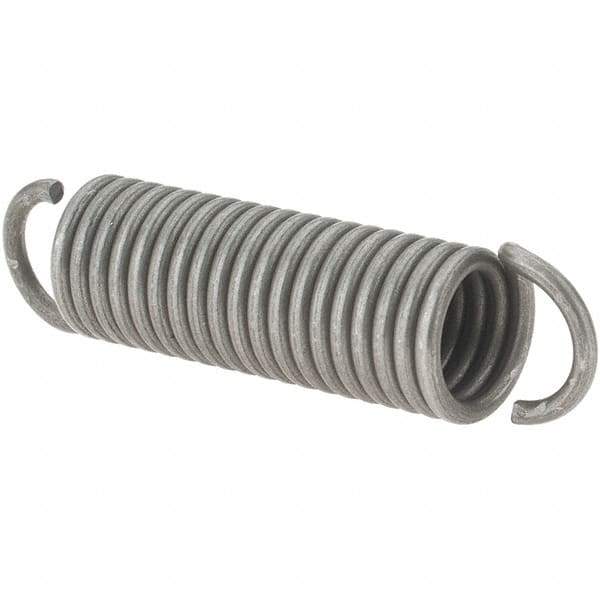 Value Collection - 11/32" OD, Steel Extension Spring - 15 Lb/In Rating - Industrial Tool & Supply