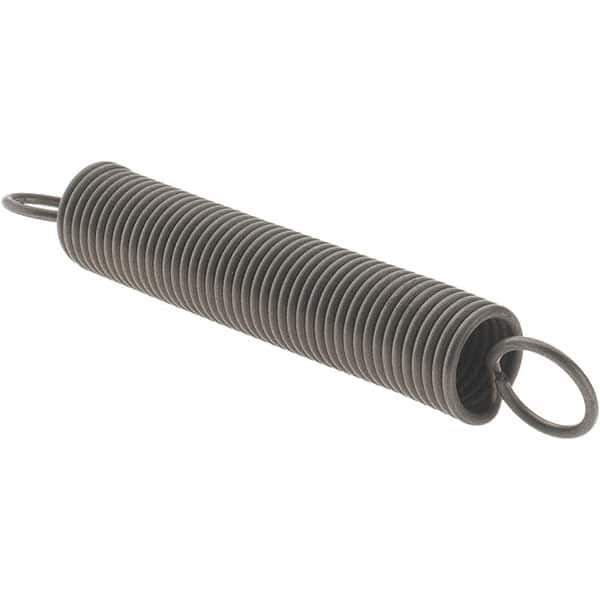 Value Collection - 3/8" OD, Steel Extension Spring - 2.1 Lb/In Rating - Industrial Tool & Supply