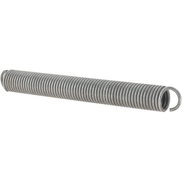 Value Collection - 31/64" OD, Steel Extension Spring - 6.3 Lb/In Rating - Industrial Tool & Supply