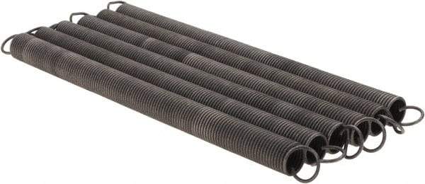 Value Collection - 7/16" OD, Steel Extension Spring - 1.1 Lb/In Rating - Industrial Tool & Supply