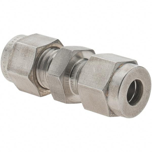 Value Collection - 1/4" OD, Stainless Steel Union - Comp x Comp Ends - Industrial Tool & Supply