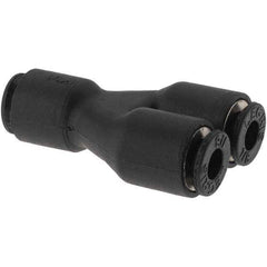 Parker - 1/8" Outside Diam, Nylon Push-to-Connect Tube Union Y - 290 Max psi - Industrial Tool & Supply