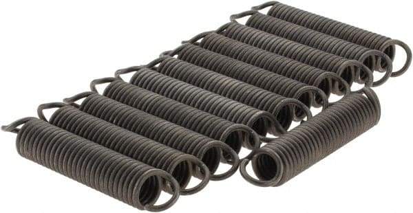 Value Collection - 23/32" OD, Steel Extension Spring - 12.5 Lb/In Rating - Industrial Tool & Supply