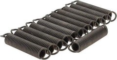 Value Collection - 23/32" OD, Steel Extension Spring - 12.5 Lb/In Rating - Industrial Tool & Supply