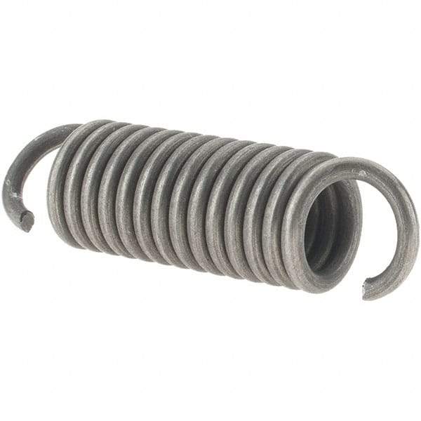 Value Collection - 1/2" OD, Steel Extension Spring - 64 Lb/In Rating - Industrial Tool & Supply