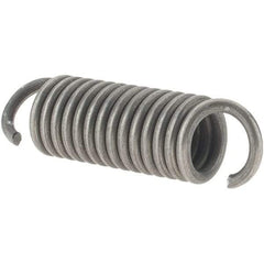 Value Collection - 1/2" OD, Steel Extension Spring - 64 Lb/In Rating - Industrial Tool & Supply