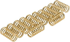 Value Collection - 3/8" OD, 0.042" Wire, Compression Spring - 7.4 Lb Spring Rating, Brass - Industrial Tool & Supply