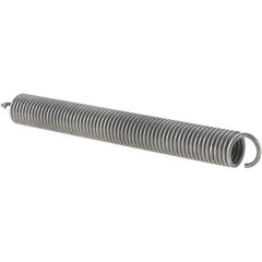 Value Collection - 31/64" OD, Steel Extension Spring - 6.3 Lb/In Rating - Industrial Tool & Supply