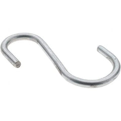 Value Collection - Trade Size 98, Carbon Steel Bright Zinc S-Hook - 0.187" Wire, 2-11/16" OAL - Industrial Tool & Supply