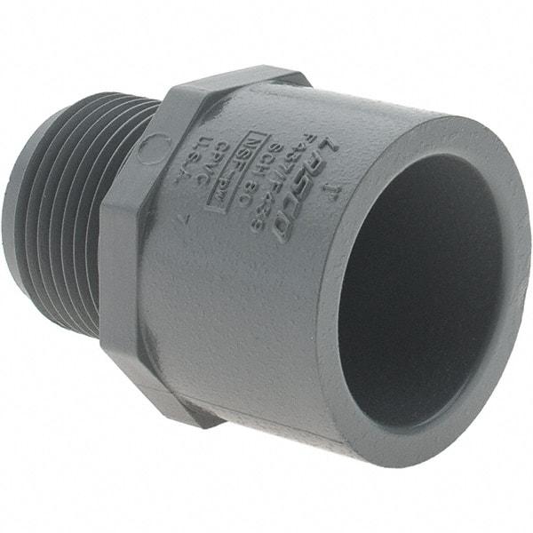 Value Collection - 1" CPVC Plastic Pipe Male Adapter - MIPT x Slip End Connections - Industrial Tool & Supply