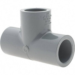 Value Collection - 1/2" CPVC Plastic Pipe Tee - Slip x Slip x Slip End Connections - Industrial Tool & Supply