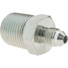 Value Collection - 1/4" Tube OD, 37° Steel Flared Tube Male Connector - 1-1/16-12 SAE-ORB, Flare x SAE-ORB Ends - Industrial Tool & Supply