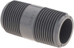 Value Collection - 3/4" Pipe, 1-1/2" Long PVC Threaded Plastic Pipe Nipple - Gray - Industrial Tool & Supply