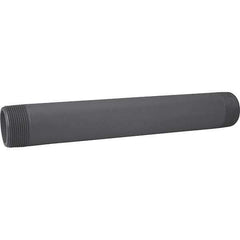 Value Collection - 1" Pipe, 5" Long PVC Threaded Plastic Pipe Nipple - Gray - Industrial Tool & Supply
