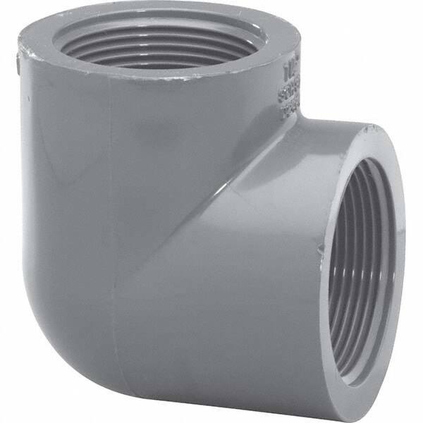 Value Collection - 1-1/2" PVC Plastic Pipe 90° Elbow - FIPT x FIPT End Connections - Industrial Tool & Supply
