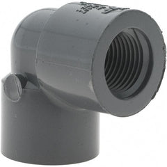 Value Collection - 1/2" PVC Plastic Pipe 90° Elbow - FIPT x FIPT End Connections - Industrial Tool & Supply