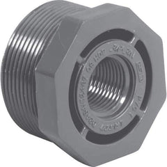 Value Collection - 1-1/2 x 1-1/4" PVC Plastic Pipe Bushing - MIPT x FIPT End Connections - Industrial Tool & Supply