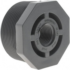Value Collection - 2 x 1/2" PVC Plastic Pipe Reducer Bushing - MIPT x FIPT End Connections - Industrial Tool & Supply