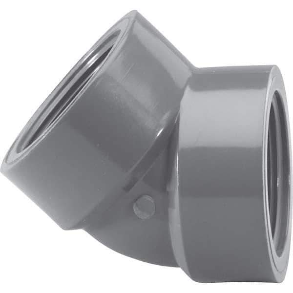 Value Collection - 1-1/2" PVC Plastic Pipe 45° Elbow - FIPT x FIPT End Connections - Industrial Tool & Supply