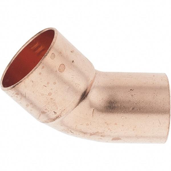 Value Collection - 1-1/4" Wrot Copper Pipe 45° Street Elbow - FTG x C - Industrial Tool & Supply