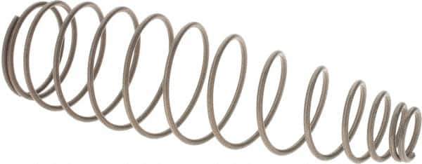Value Collection - 1-1/16" OD, 0.051" Wire, Compression Spring - 1.2 Lb Spring Rating, Spring Steel - Industrial Tool & Supply