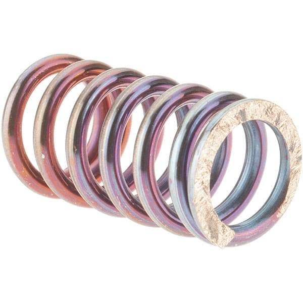 Value Collection - 1/2" OD, 0.072" Wire, Compression Spring - 52 Lb Spring Rating, Spring Steel - Industrial Tool & Supply
