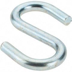 Value Collection - Trade Size 526, Carbon Steel Bright Zinc S-Hook - 189 Lb Capacity, 1/4" Wire, 2-1/4" OAL - Industrial Tool & Supply