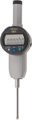 Mitutoyo - 0 to 2" Range, 0.00005" Graduation, Electronic Drop Indicator - Flat Back, Accurate to 0.0002", English & Metric System, LCD Display - Industrial Tool & Supply