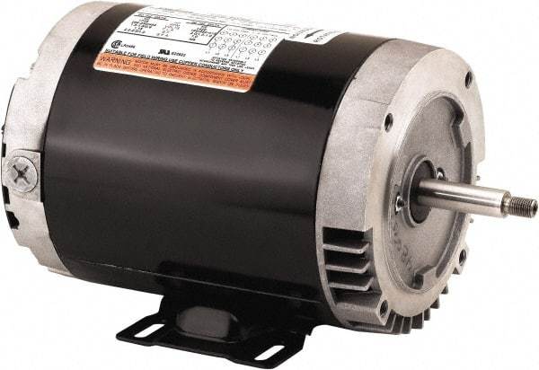 US Motors - 1/2 hp, ODP Enclosure, No Thermal Protection, 3,450 RPM, 208-230/460 & 190/380 Volt, 60 Hz, Three Phase Standard Efficient Motor - Size 56 Frame, C-Face Mount, 1 Speed, Ball Bearings, 2.1-2.2/1.1 Full Load Amps, B Class Insulation, Reversible - Industrial Tool & Supply