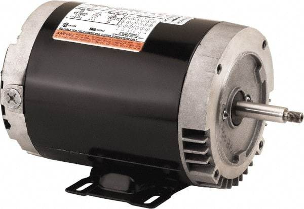 US Motors - 3 hp, ODP Enclosure, No Thermal Protection, 3,535 RPM, 208-230/460 Volt, 60 Hz, Three Phase Standard Efficient Motor - Size 56 Frame, C-Face Mount, 1 Speed, Ball Bearings, 8.6-8.4/3.8 Full Load Amps, F Class Insulation, CCW Lead End - Industrial Tool & Supply