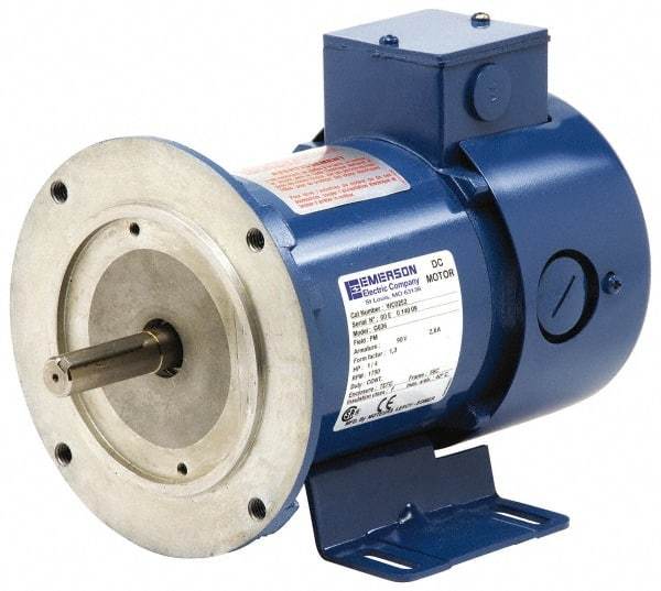 US Motors - 1 hp, TEFC Enclosure, 1,750 RPM, 180 Volt, DC Motor - Size 56 Frame, C-Face/Base Mount, 1 Speed, 4.9 Full Load Amps, CCW Lead End - Industrial Tool & Supply