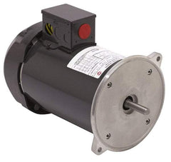 US Motors - 1 hp, TEFC Enclosure, Manual Thermal Protection, 1,725 RPM, 115/230 Volt, 60 Hz, Industrial Electric AC/DC Motor - Size 56 Frame, Flange Mount, 1 Speed, Ball Bearings, 14.0/7.0 Full Load Amps, B Class Insulation, Reversible - Industrial Tool & Supply