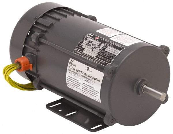US Motors - 3/4 hp, TEFC Enclosure, Auto Thermal Protection, 3,450 RPM, 115/230 Volt, 60 Hz, Industrial Electric AC/DC Motor - Size 56 Frame, C-Face Mount, 1 Speed, Ball Bearings, 9.8/4.9 Full Load Amps, BR Class Insulation, Reversible - Industrial Tool & Supply