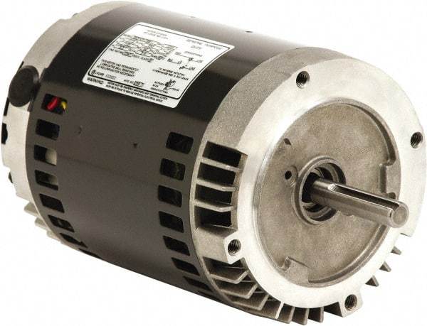 US Motors - 1/5 hp, OPAO Enclosure, Auto Thermal Protection, 1,050 RPM, 208-230 Volt, 60 Hz, Industrial Electric AC/DC Motor - Size 42 Frame, Ring/Stud Mount, 3 Speed, Sleeve Bearings, 3.9 Full Load Amps, B Class Insulation, CW Shaft End - Industrial Tool & Supply