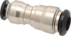 Alpha Technologies - 6 x 4mm Outside Diam, Nickel Plated Brass Push-to-Connect Tube Union - 250 Max psi, Tube to Tube Connection, Buna O-Ring - Industrial Tool & Supply