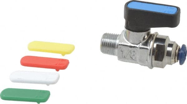 Aignep USA - 5/32" Pipe, Full Port, Brass Standard Ball Valve - Industrial Tool & Supply