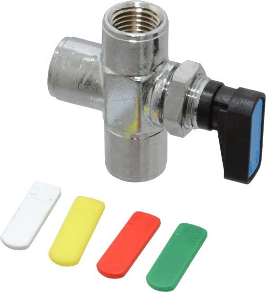 Aignep USA - 1/4" Pipe, Full Port, Brass Standard Ball Valve - Industrial Tool & Supply