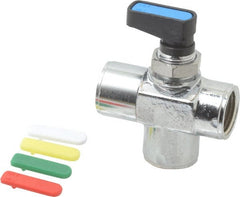 Aignep USA - 3/8" Pipe, Full Port, Brass Standard Ball Valve - Industrial Tool & Supply